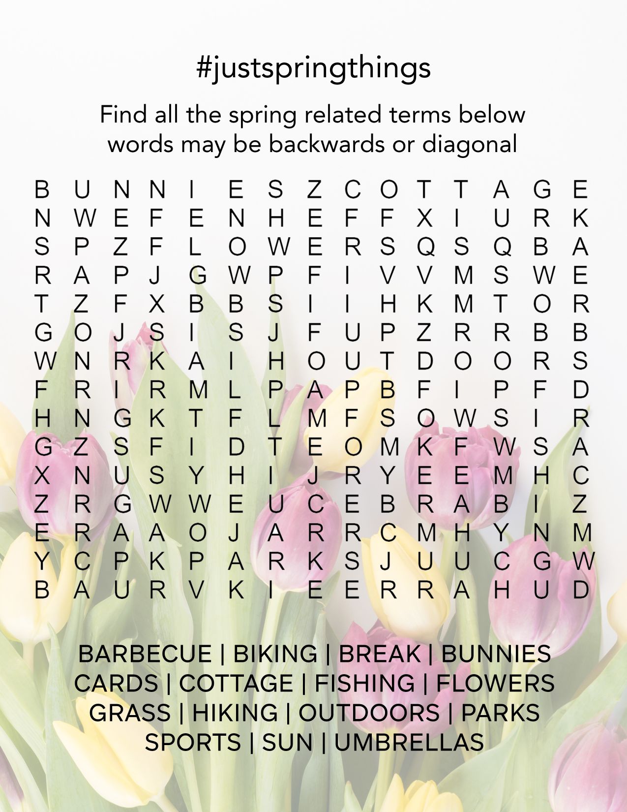 May and June Word Search